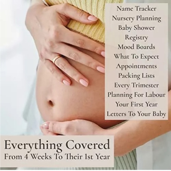 Pregnancy Journal & Memory Book Great First Time Mom Gift Keepsake Rose Gold NIP - Picture 16 of 16